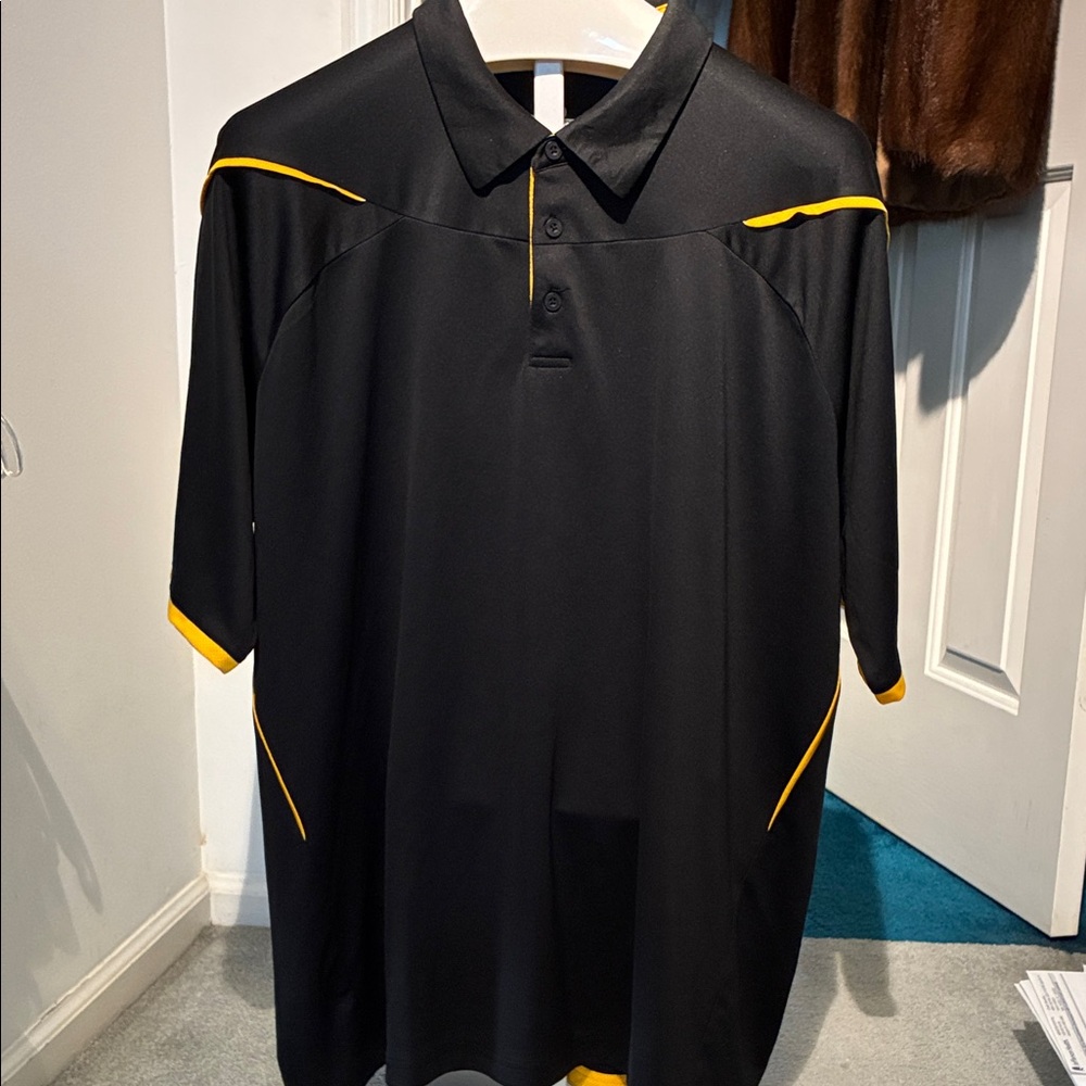 Holloway Steelers Black & Yellow Men's Polo Shirt